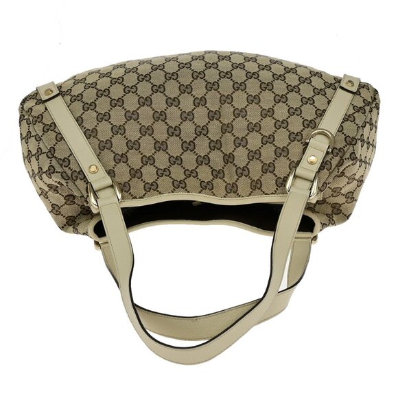 GUCCI Logo Abbey GG Pattern Shoulder Tote Bag Canvas Leather Brown GHW 76YH006 - Picture 5 of 16
